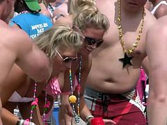 Take a look at this great party scene where these sexy ladies make you pop a boner as they have fun and show off their great bodies.