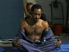 Two Black dudes paint the wall. They get bored, so they decide to have some fun. The guys take off clothes and start to suck each others big dicks. Of course it all ends with anal sex.