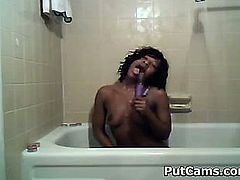 Ebony Girl In The Bathtub