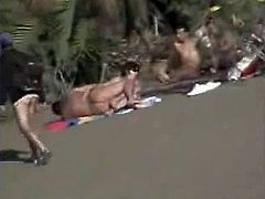 Naked Amateurs fucking outdoors on the Beach