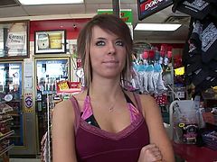 Check out this reality solo scene where this naughty teen flashes her tits out in public before fingering herself on the backseat of a car.