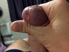 Precum runs slowly down my cock