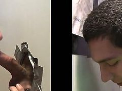 Take a look at this gay gloryhole scene where this guy gets amazing head from a cock thirsty hunk after fooling the guy he's blowing.