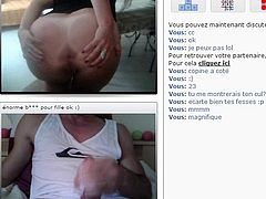 ChatRoulette - Quick cum for a slut