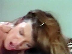 Dark haired slutty wench with nice tits enjoyed watching her man licking her sweet vagina. Then she provided him with solid deep throat. Take a look at that hot oral sex in The Classic Porn sex clip!