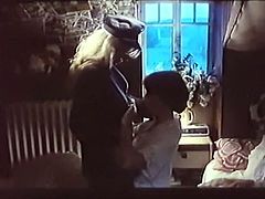 Light haired seductive tramp provided her salacious brunette pal with nice cunnilingus in 69 position. Take a look at those hairy vaginas in The Classic Porn sex video!