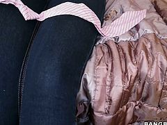 Are you into horny teens? This blonde young lady is eager to experiment in front of the camera. Her smiling face and open attitude will make your day! Watch her getting rid of her boots and jeans step by step. She's got blue eye lenses and looks straight to the camera when sucking a cock. Relax and enjoy!