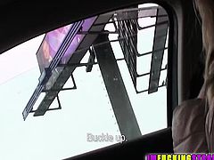 Hot Victoria gets banged at the backseat