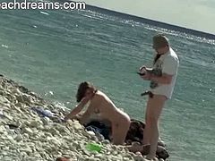 Amateur wifey is ready to have some fun at the beach at this hot swingers party. She got her pussy stretched by a complete stranger and loved every inch of his rod.