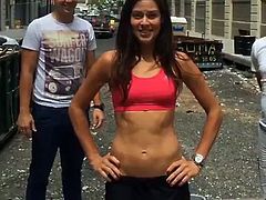 Ana Ivanovic in sports bra gets wet