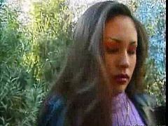 Checkout this cute Asian teen, flashing her boobies in garden. This Asian babe is talked into having sex infront of the cam. Watch how she sucks and fucks for the first time. Enjoy!
