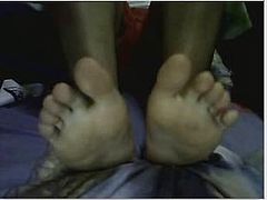 Straight guys feet on webcam #107