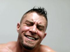 Cody Cummings is a muscular stud who gets horny at work and strips for a proper jerk off. He sits on his office chair and strokes his meaty rod until he cums.