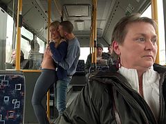 Blonde hottie Lindsey Olsen is getting naughty with her BF in public. She gives a deepthroat blowjob to the guy, then they fuck doggy style and in the cowgirl pose.