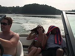 hot teen is invited for a boattrip, and gets a big cock as an extra