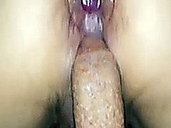 Wife with hairy cunt ride fat cock.