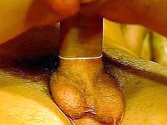Guy is being fucked on the rug then riding bareback cock on a crazy horse before all cum hard