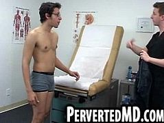 Hot hunk doctor gives his sexy stud patient a rimjob