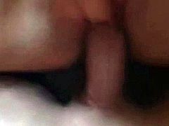 Amateur teen is fucked hard and smeared with much cum.