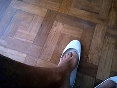 White ballet flats