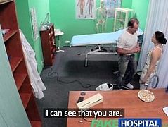 FakeHospital Gorgeous cleaning lady is unable to resist a man in uniform