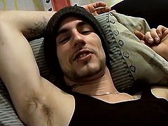 Chain gets his cock sucked by his bitch before jacking out that hot load