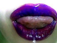 lipstick fetish - purple