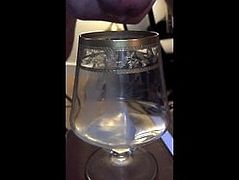 Spectacular Shooter Sperm in a glass