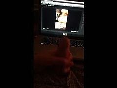 Stroking my cock to another user's videos