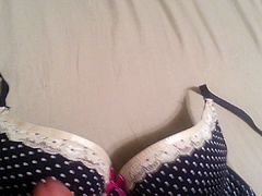 me Cumming on wife's bra