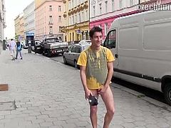 Czech Hunter brings you very intense free porn video where you can see how this Czech stud gives a great pov blowjob in the street while assuming hot positions.