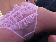 Emma's bored and feeling horny in her pink see-through panties, so she shows off her ass for the camera. Now, she opens her legs, so we can see her pink pussy and those cute little breasts. Emma pulls her panties aside, to give her tight twat a good rubbing, loving the touch of her hands on herself.