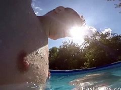 East Boys brings you a hell of a free porn video where you can see how this sensual hunk poses and masturbates by the pool while getting ready to be even naughtier.