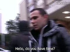 A guy is strolling around the Czech Republic and looking for guys who want to strip and fuck for cash. He first tricks them into showing off and then fucking.