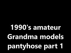 1990's Grandmother models pantyhose