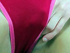 Horny chick opening her vagina lips