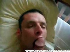 That is no average cock and seeing it getting sucked and shooting a creamy load on this guy's face POV style is just plain awesome!