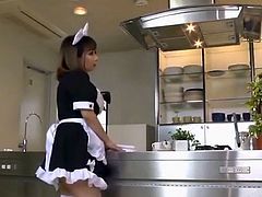 Busty japanese maid creampie