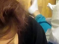 Young girlfriend lost bet and gives wonderful blowjob. POV