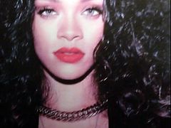 Cum tribute to Rihanna!