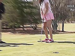 Subtitled uncensored HD Japanese golf outdoors exposure