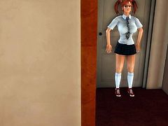 Futanari 3D - Schoolgirl loves to be fucked by futanari girl