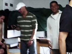 Sex obsessed tart plays with dudes meaty meat pole