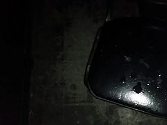 Cumming in a bookstore video booth
