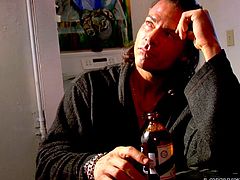 Nick had a bad day at work, so he decided to sit at a bar, just to drink his sorrow away. But lucky for him that Taylor Tilden was around. She was the barmaid, who serving liquor and when she saw Nick like that, she knew, she had to make him happy. Now, that was easy. She took off her skimpy clothes and let Nick Manning be a man.