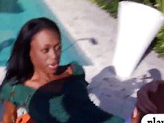 Horny girls have to team up to shoot intimate sex scenes