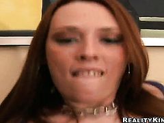 Redhead satisfies her sexual needs and desires alone in solo scene