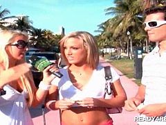 Gorgeous amateur blonde flashing her little snatch in public for cash