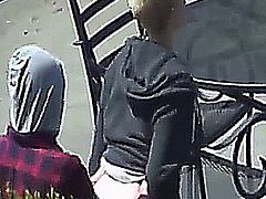 Skater fucks his sister in public