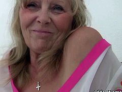 Britain's most sexiest grannies masturbating in front of the camera.See how these hairy, big asses and big titties grannies stripp of their clothes and showing you there hot assets in here!